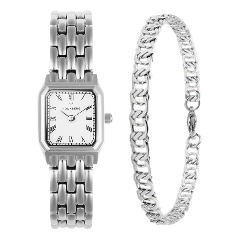 Mockberg Chronographe Classic Combo Uhr Silber