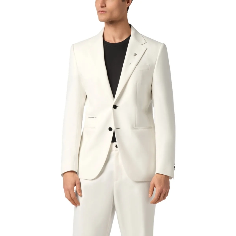 Philipp Plein Blazer Einknopf-Blazer Slim Fit weiss(Image 3)