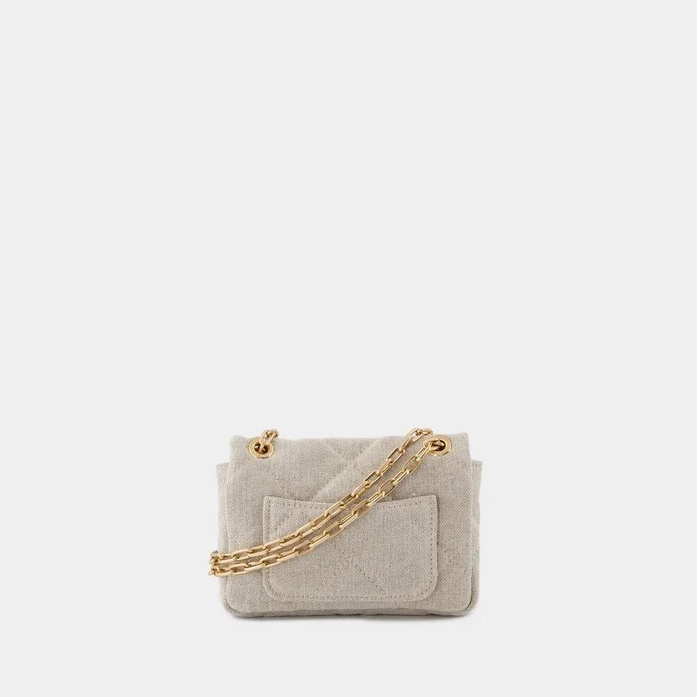 Vanessa Bruno Hobo bags Nano Moon Bag Linen Beige in beige