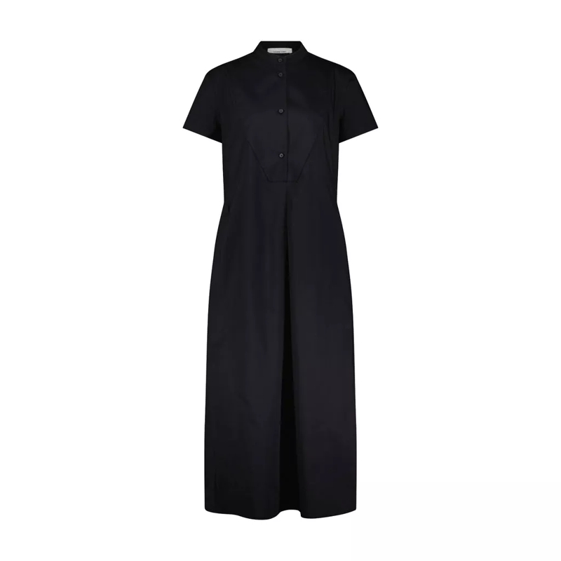 Liviana Conti Midikleid Midikleid mit Knopfleiste Schwarz