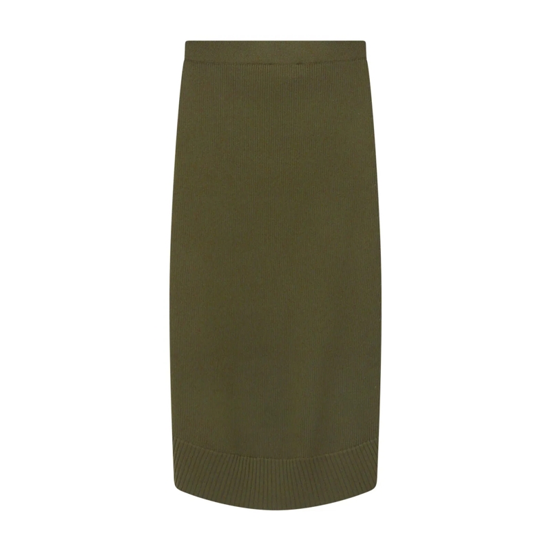 Victoria Beckham Minirock Midirock aus Merinowoll-Mix grau(Image 2)