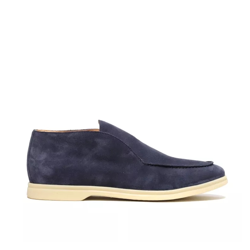 Sutoris Veterschoenen Laceless Ankle Boot In Blue Suede Blue
