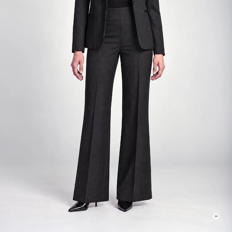 Marc Aurel Ausgestellte Jeans Hose mit weitem Bein schwarz(Image 3)