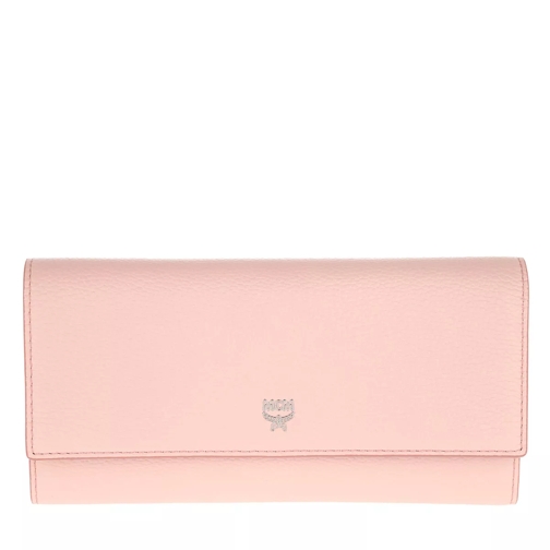 MCM Milla Wallet Large Pink Blush Flap Wallet