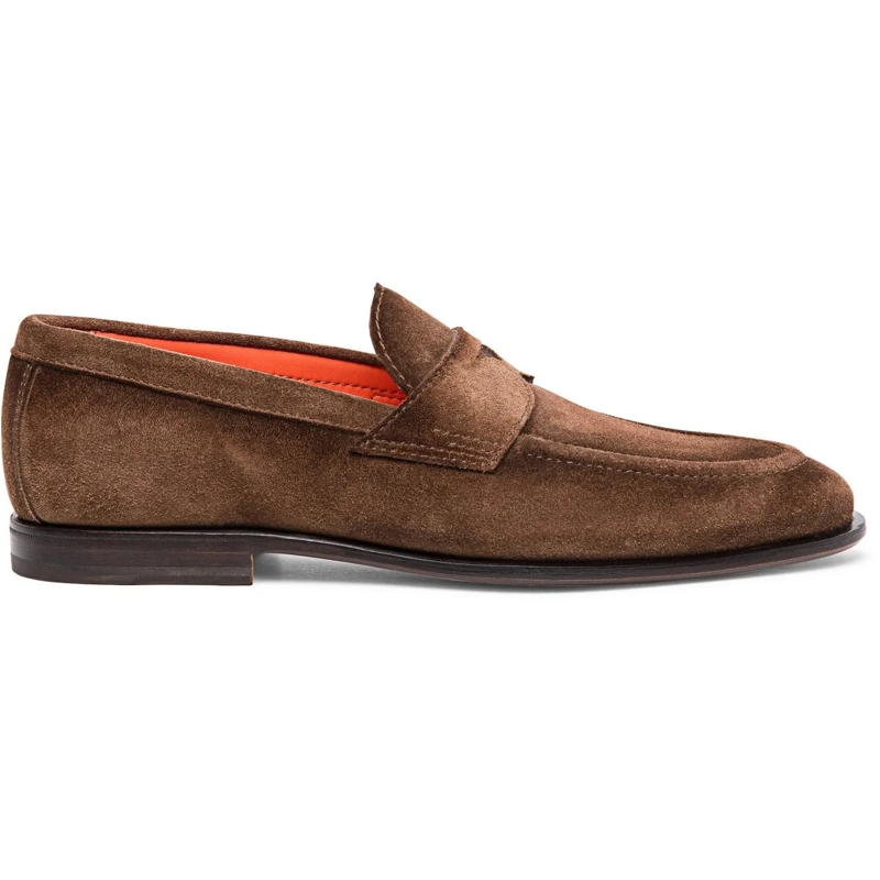 Santoni Mocassin Men?s suede loafer weiß