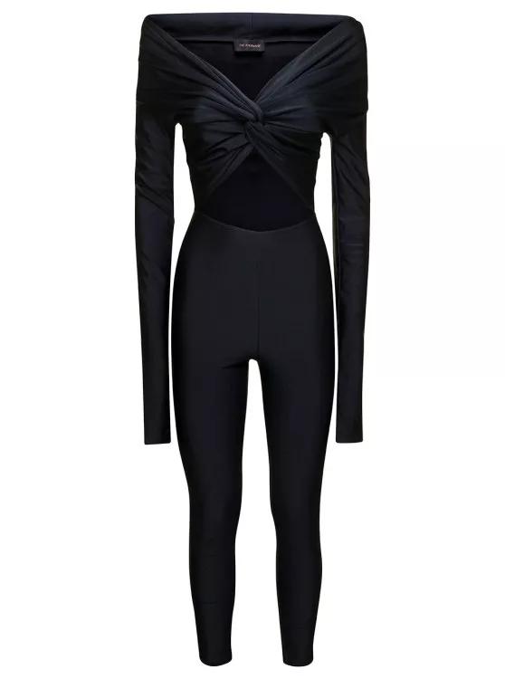 Andamane Kendall' Black Off-Shoulders Jumpsuit With Cut-Out Black