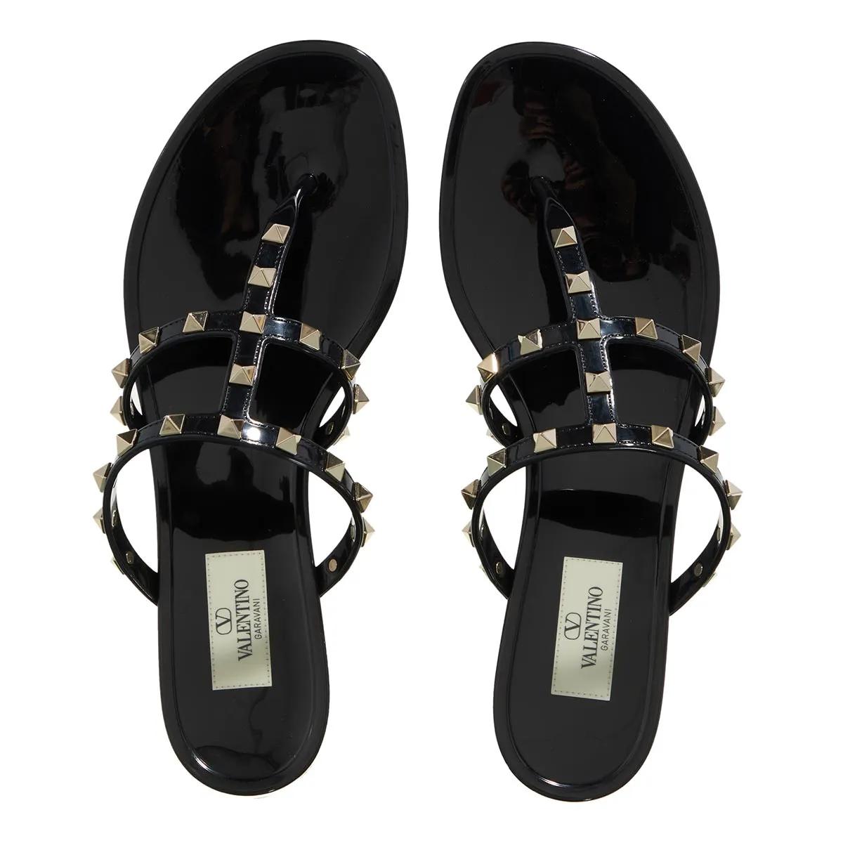 Valentino Garavani Slippers & Mules Thong Summer Rockstud in zwart