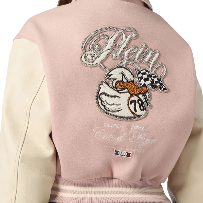 Philipp Plein Daunenjacke Leder-Bomber Duck nude(Image 5)