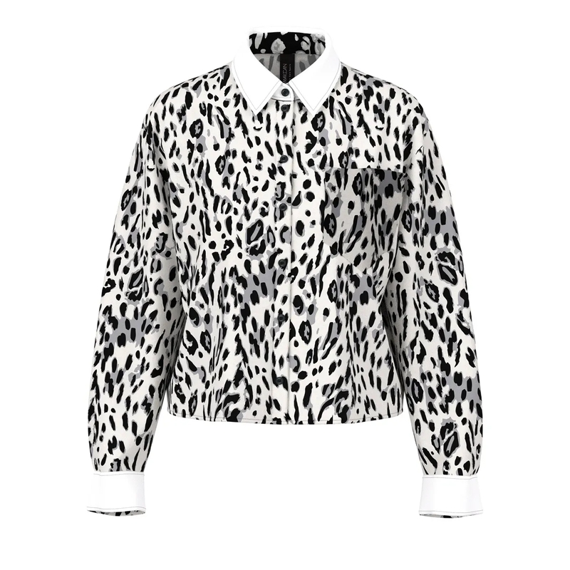 Marc Cain Bluse Bluse white and black