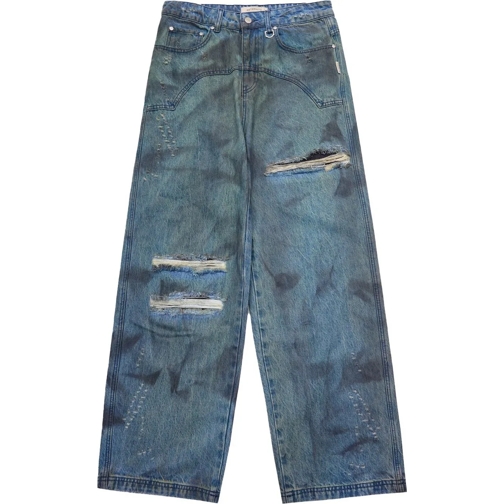 RETERNITY Jeans à jambe droite Jeans Painted Artisan Denim Washed Blu blau