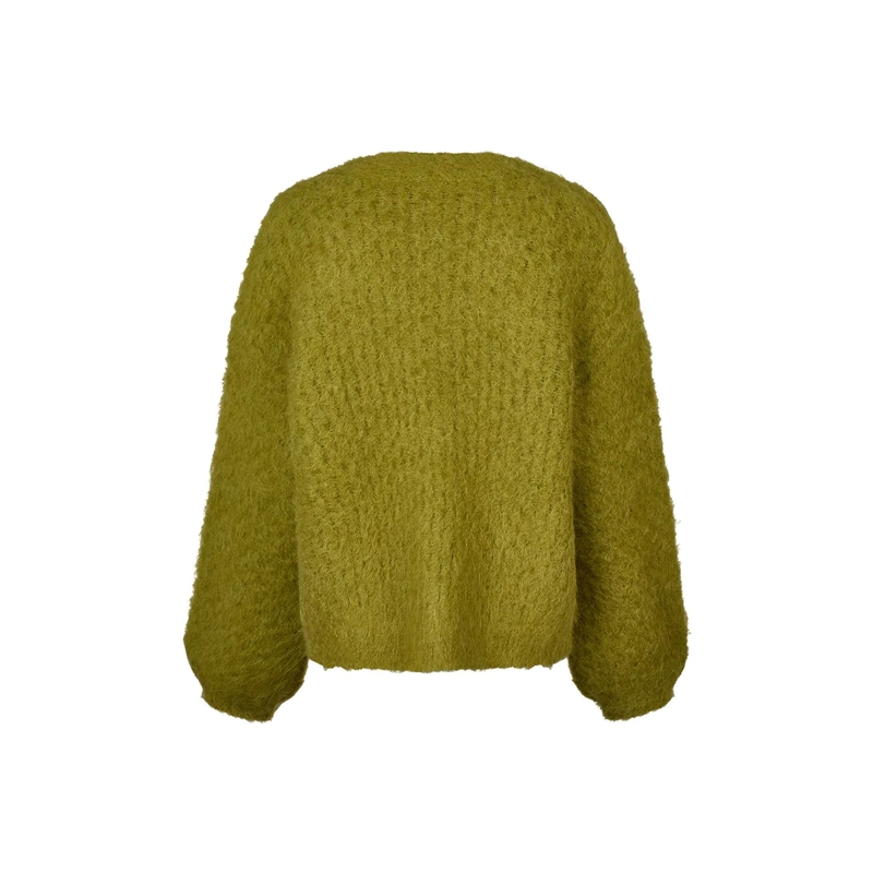 Marc Aurel Blazer Strickjacke- grobes Zopfmuster- V-Ausschnitt-  grün(Image 5)