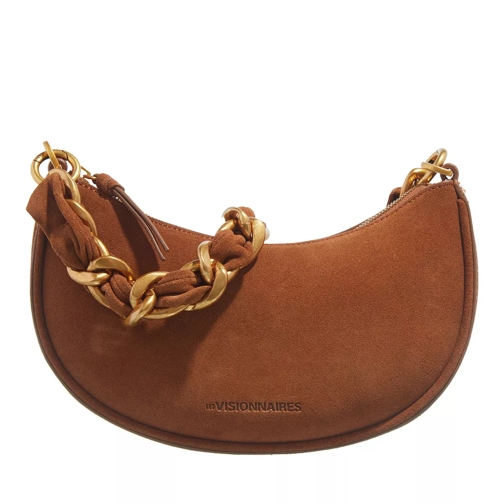 LES VISIONNAIRES Ivy Chain Golden Brown Shoulder Bag