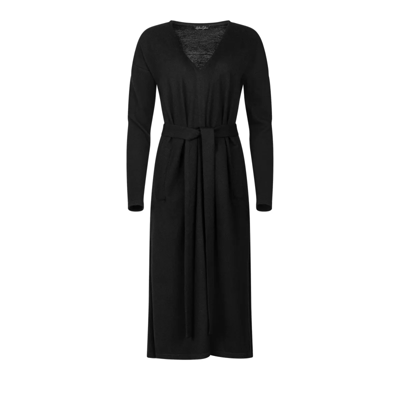 Helene Galwas Maxikleid Wollkleid CHLOÉRE schwarz
