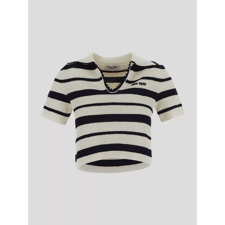 Miu Miu Miu Miu - MML875 - 138SF0UB0 Miu Miu T-shirt e Pol mehrfarbig