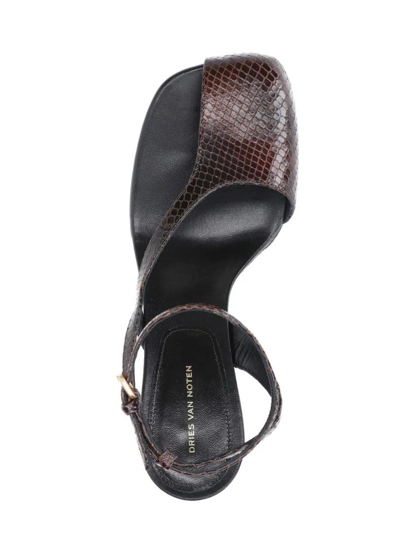 Thumbnail - Dries Van Noten Hohe Schuhe - Sculptural Slingback Heels - Gr. 41 (EU) - in Braun - für Damen