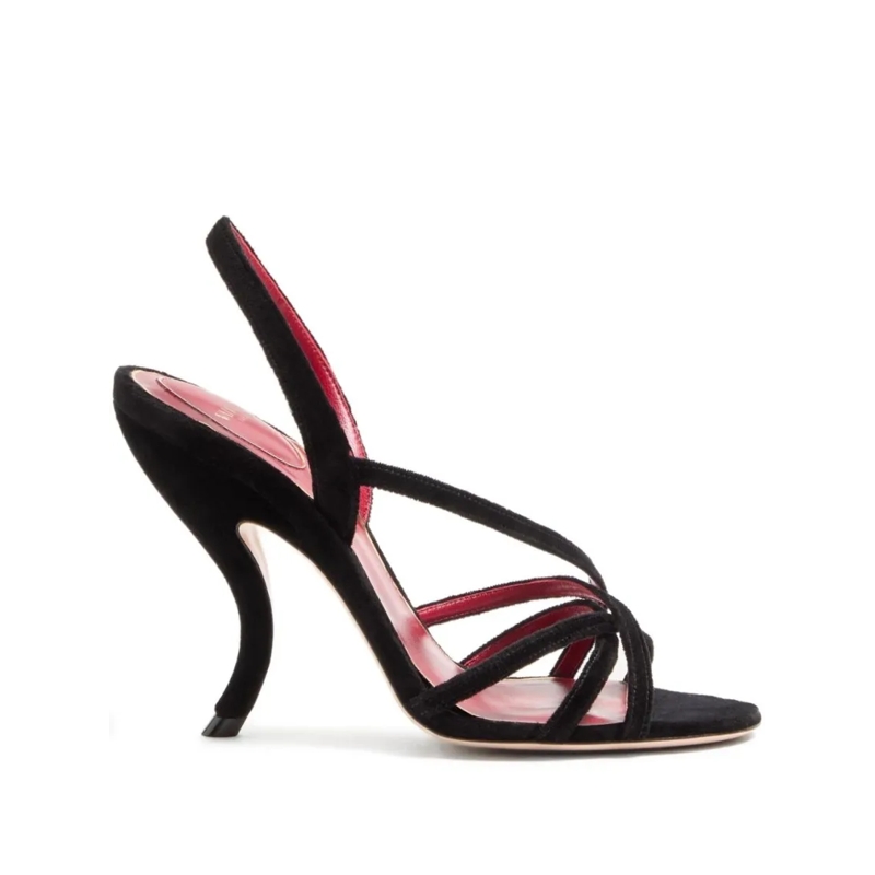 Valentino Garavani Sandalen Fetishique Velvet Sandal 105Mm Black