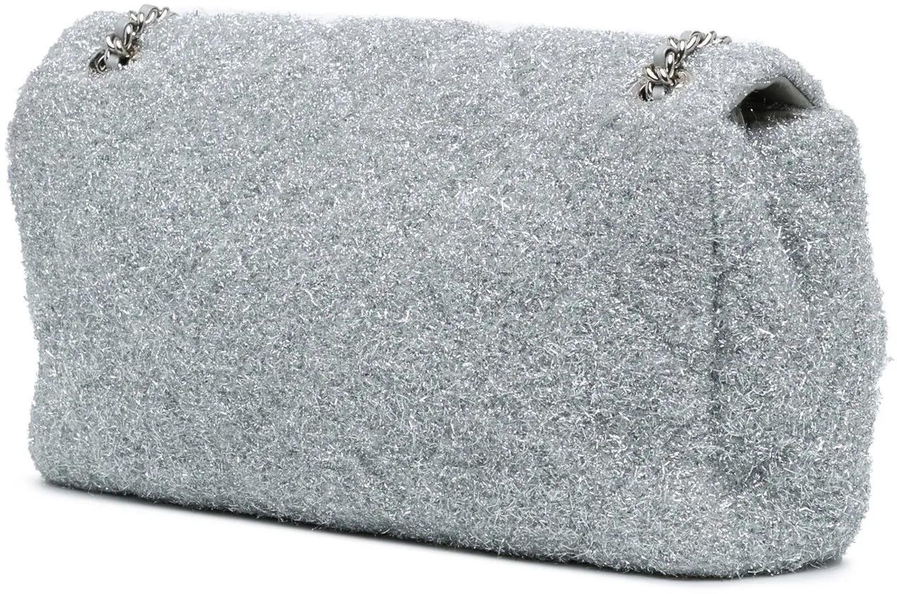 Chanel Hobo bags 2017-2018 Large Quilted Lurex Ground Control Pluto in zilver