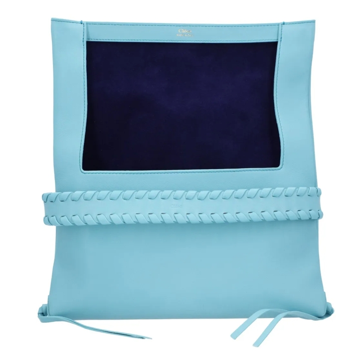 クラッチバッグ Chloe Mony Clutch Bag Blue Leather clutch bag Chloé Blue in Leather - 40812630