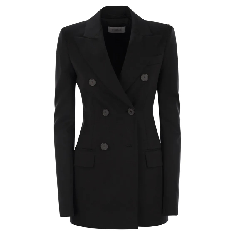 Sportmax Blazer Frizzo - Scuba Jersey Blazer Black