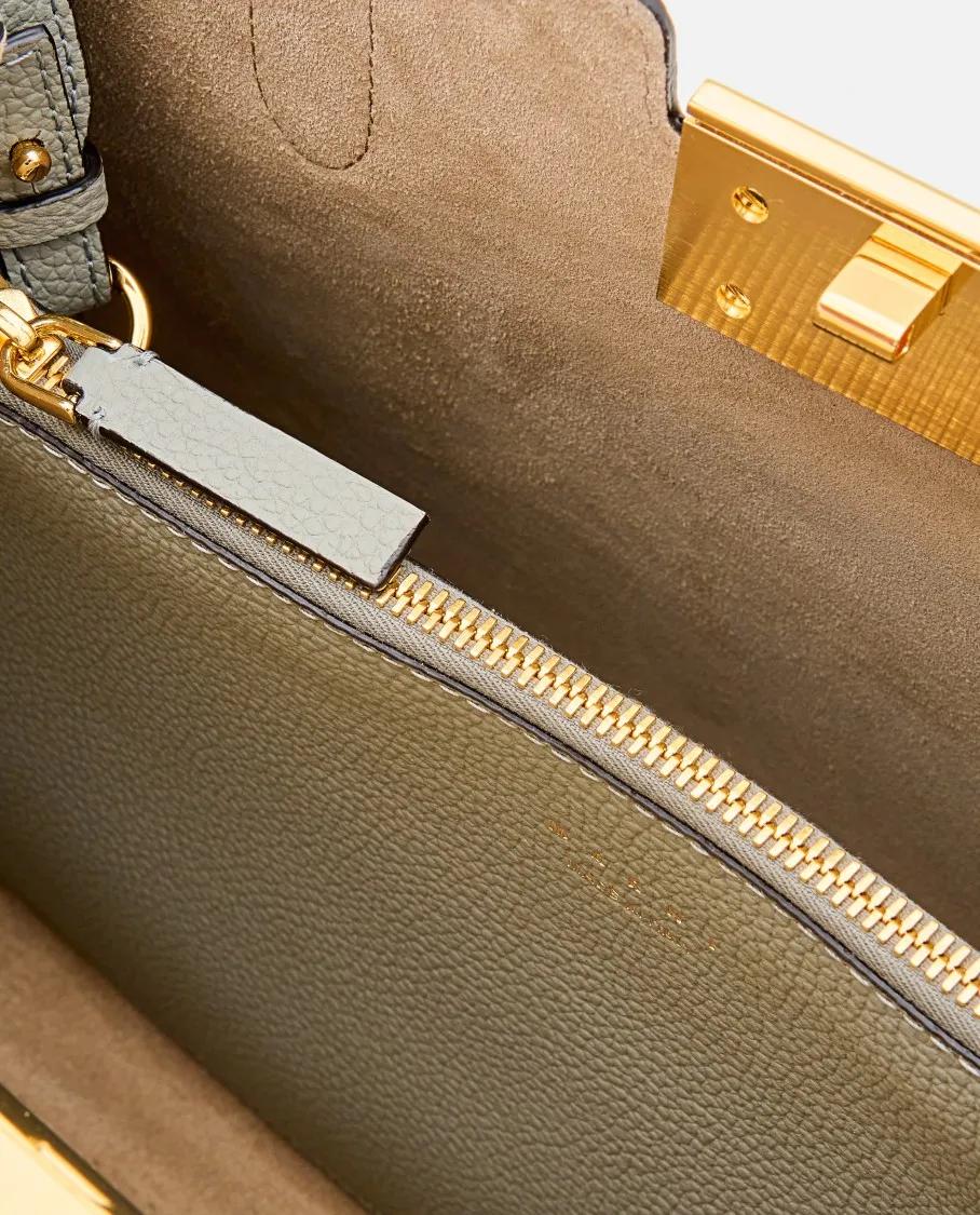 Marni Hobo bags Two-Handle Leather Shoulder Bag in grijs