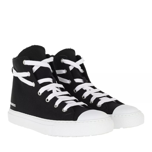 Dsquared2 Logo Print Lace Up Sneaker Black/White High-Top Sneaker