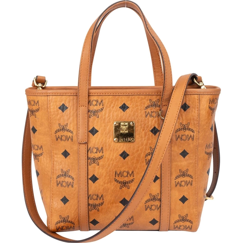 MCM Schultertasche MCM Visetos Monogram Toni Hanbag braun