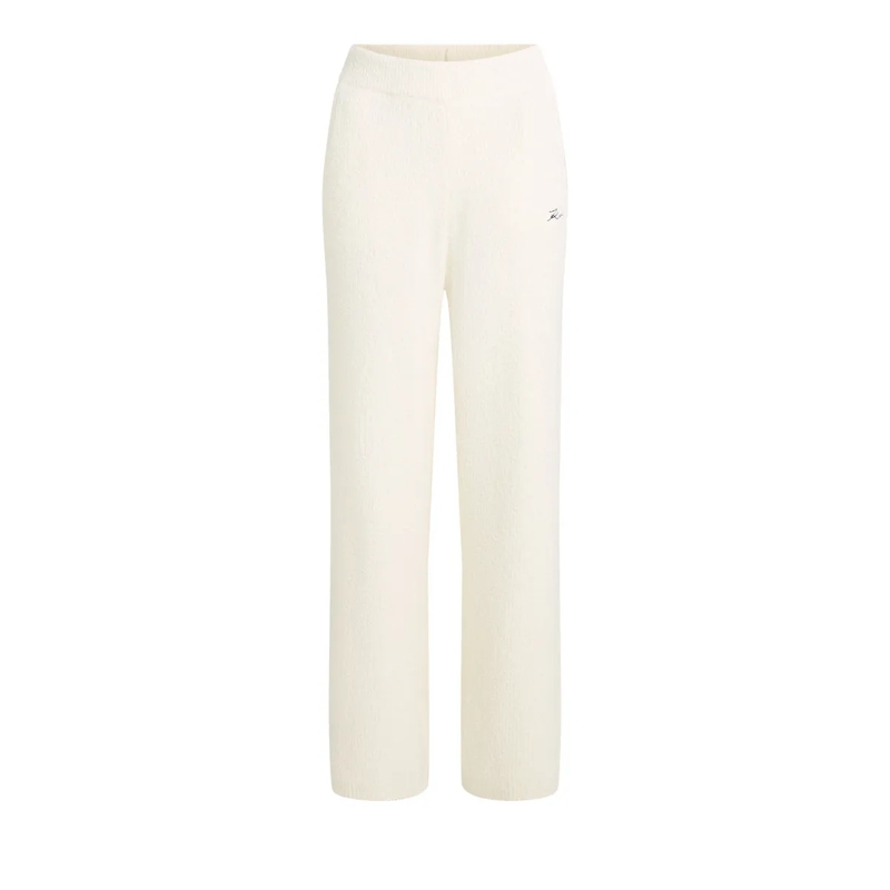 Karl Lagerfeld Jogginghose Signature Fleece-Loungehose vanilla