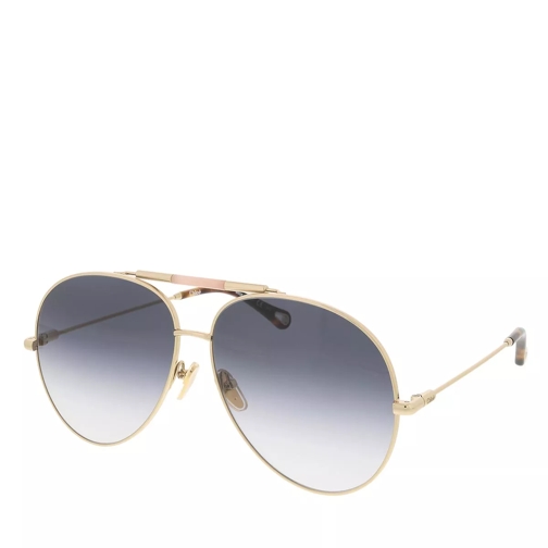 Chloé CH0113S-001 62 Woman Metal Gold-Blue Sunglasses