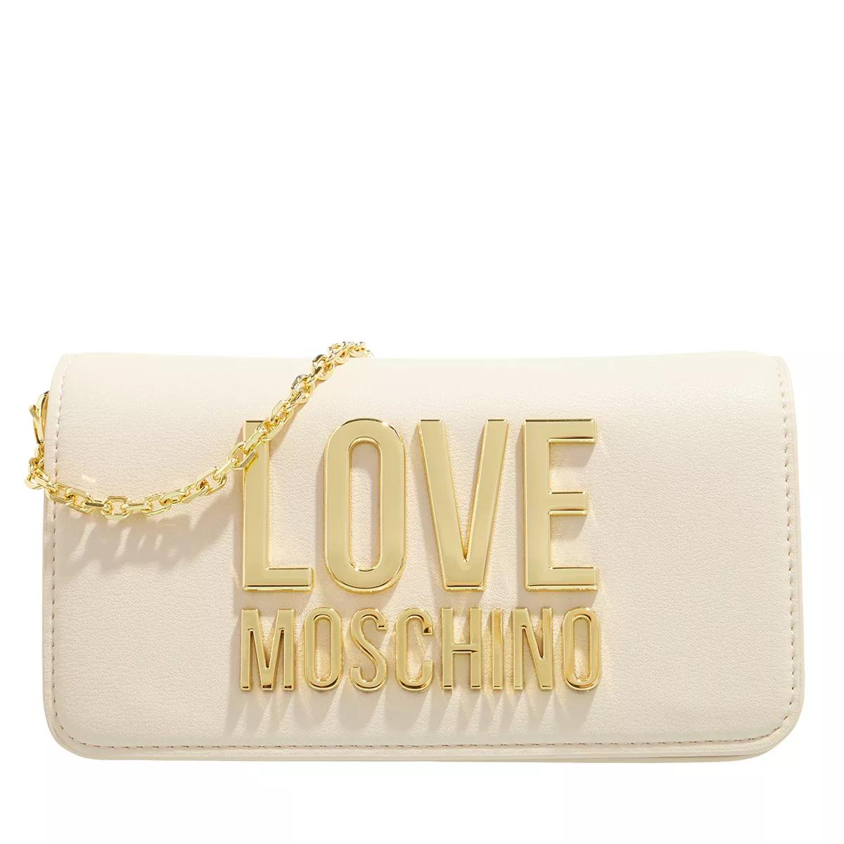 Love Moschino Portafogli Bonded Pu Avorio | Wallet On A Chain