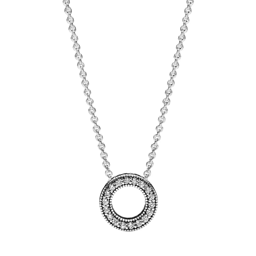 Pandora Pandora Logo Pavé-Kreis Collier Sterling silver Kort halsband