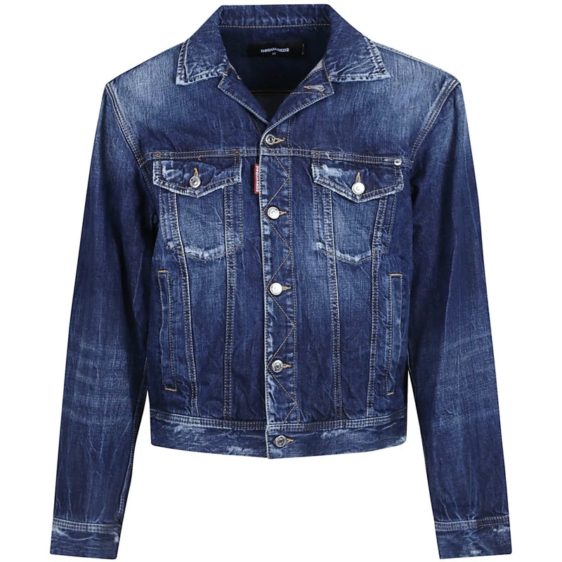 Dsquared2 Doudoune Be Cool Be Nice Wash L.a. Jacket Blue blau