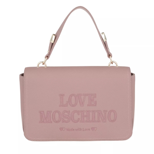 Love Moschino Logo Engraved Crossbody Bag Cipria Satchel