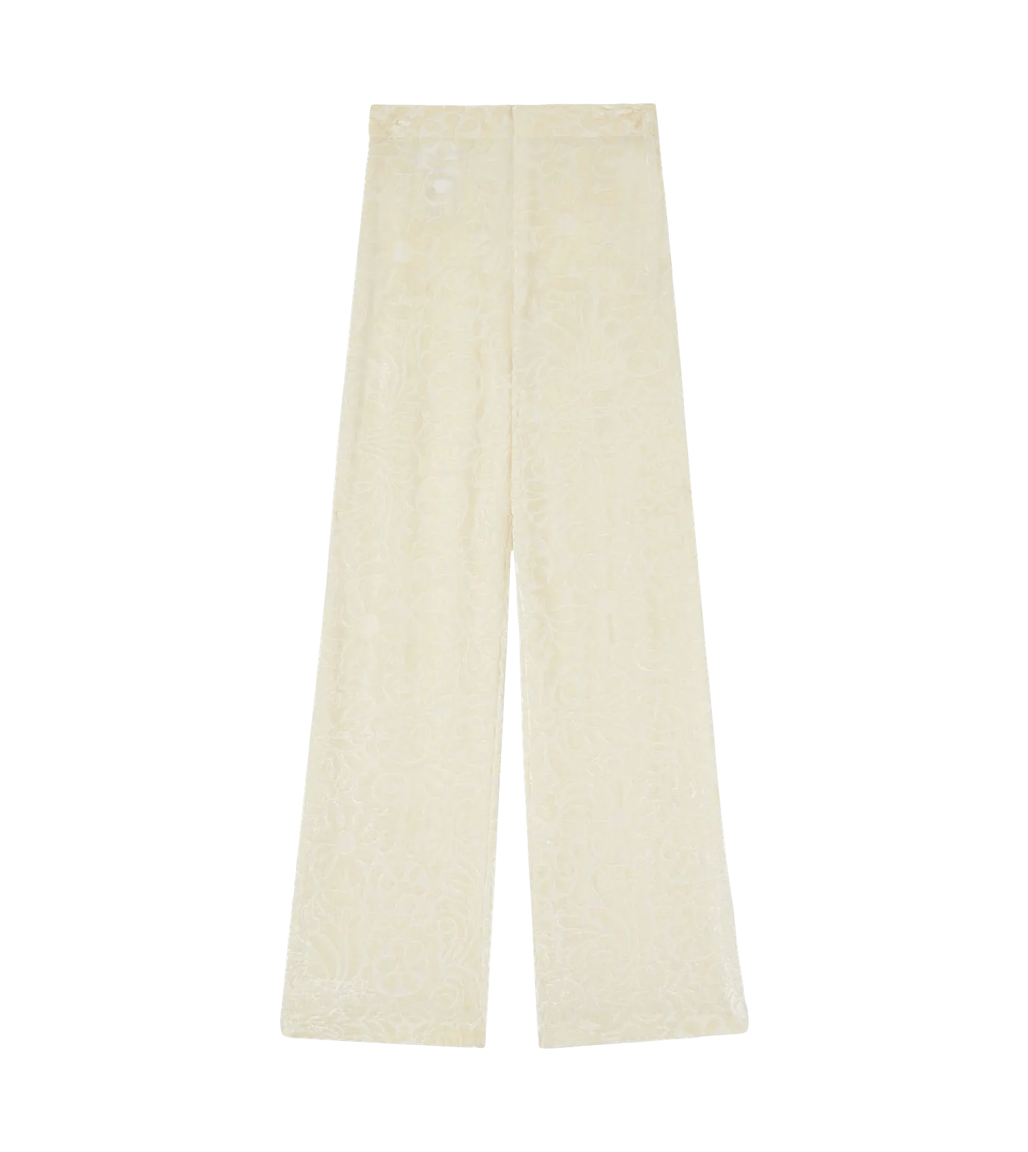 Jil Sander - Weite Hose mit Blumenstickerei - Größe 38 - beige