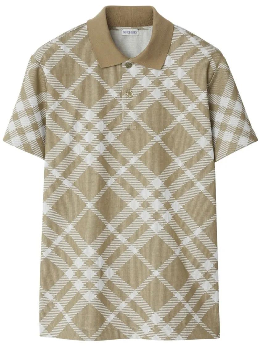 Burberry - Short-Sleeved Polo Shirt - Größe L - braun