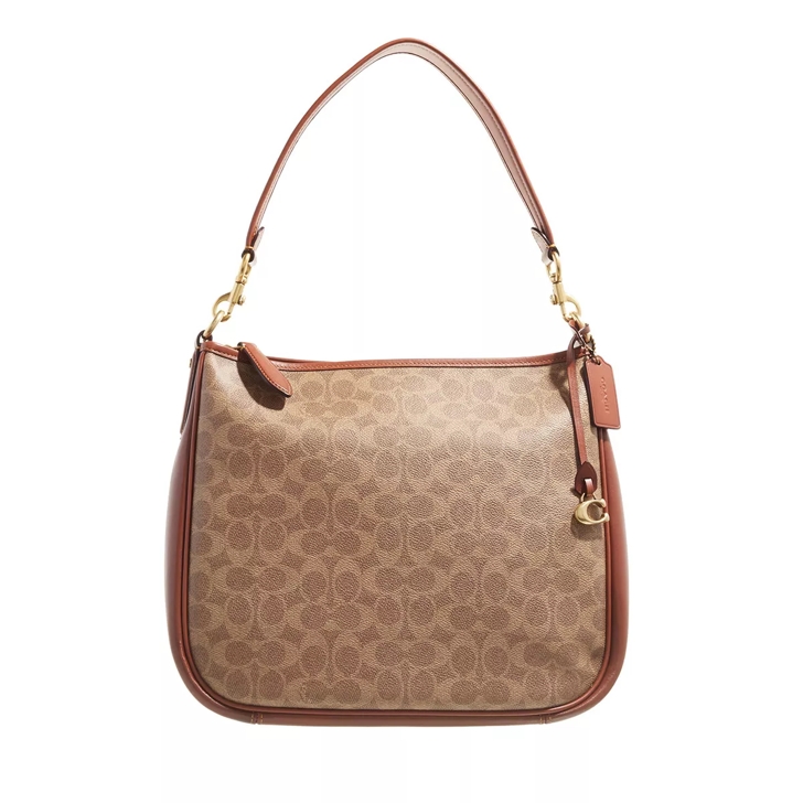 Coach tan leather hot sale shoulder bag