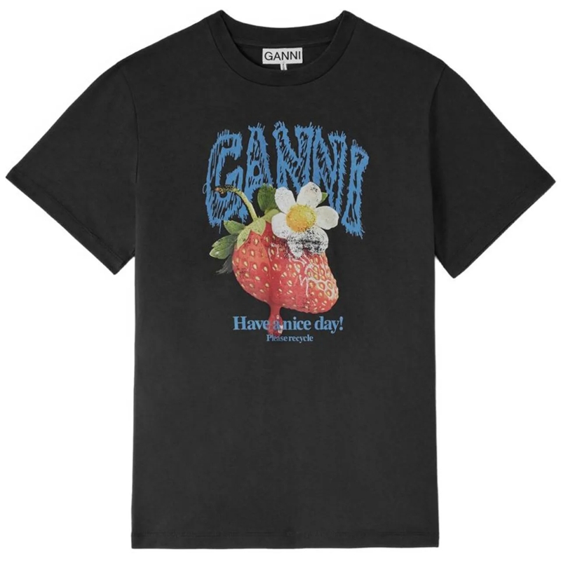 GANNI T-Shirt T-Shirts And Polos Black schwarz