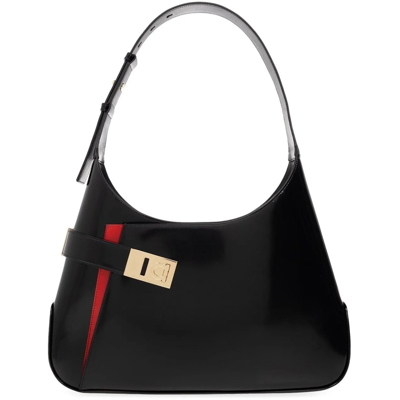 Salvatore Ferragamo Schultertasche Salvatore Ferragamo Arch Hobo Shoulder Bag grau