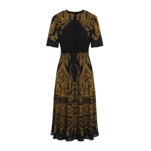 Etro  Chiffon Black Polyester Long Dress Black