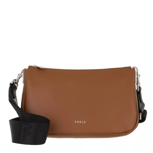 Furla Furla Moon Small Shoulder Bag Cognac/Nero Crossbody Bag