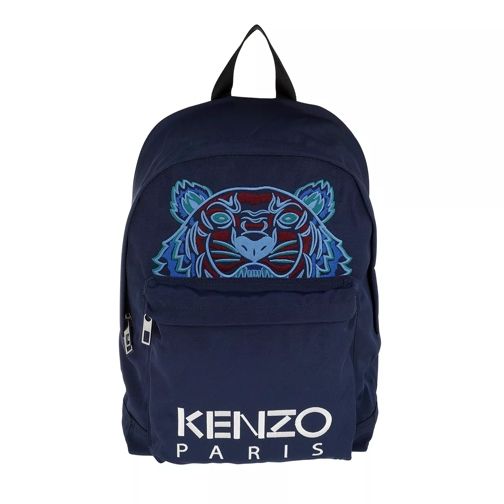 Kenzo Kanvas Tiger Medium Backpack Navy Blue Rucksack