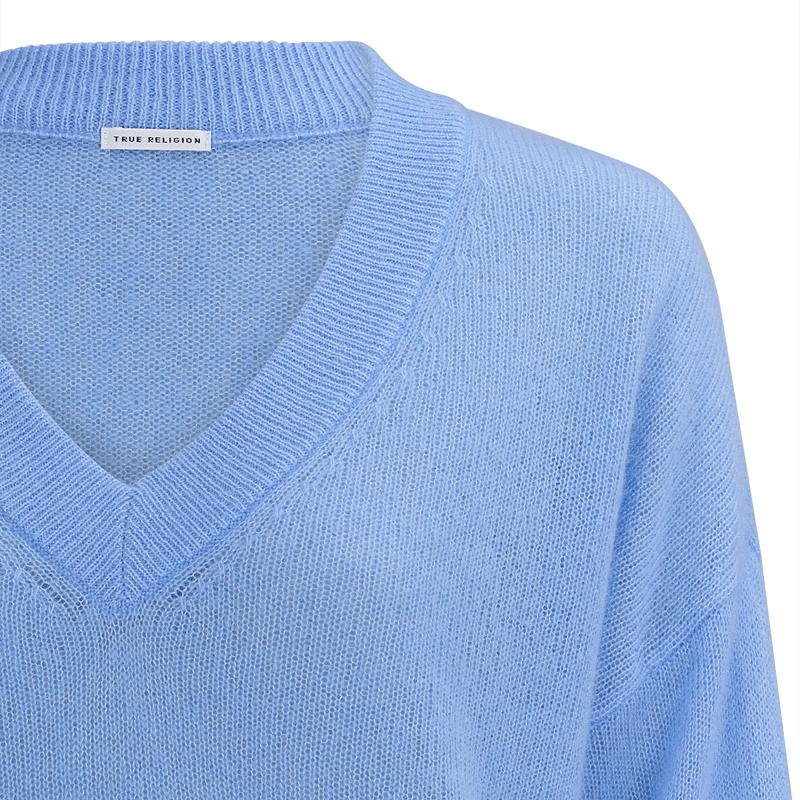 True Religion  Pullover V-Neck AMARA blau(Image 5)