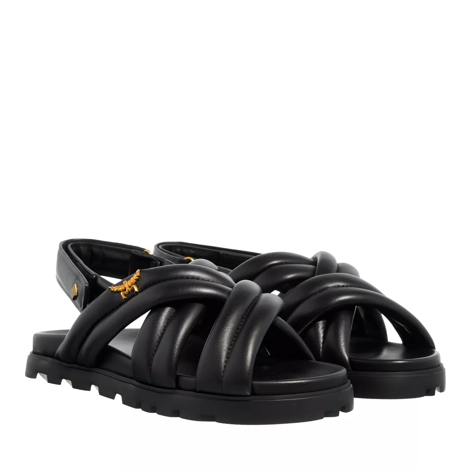 MCM Sandalen & Sandaletten - U Mcm Col Lthr Flat Sandals - Gr. 36 (EU) - in Schwarz - für Damen