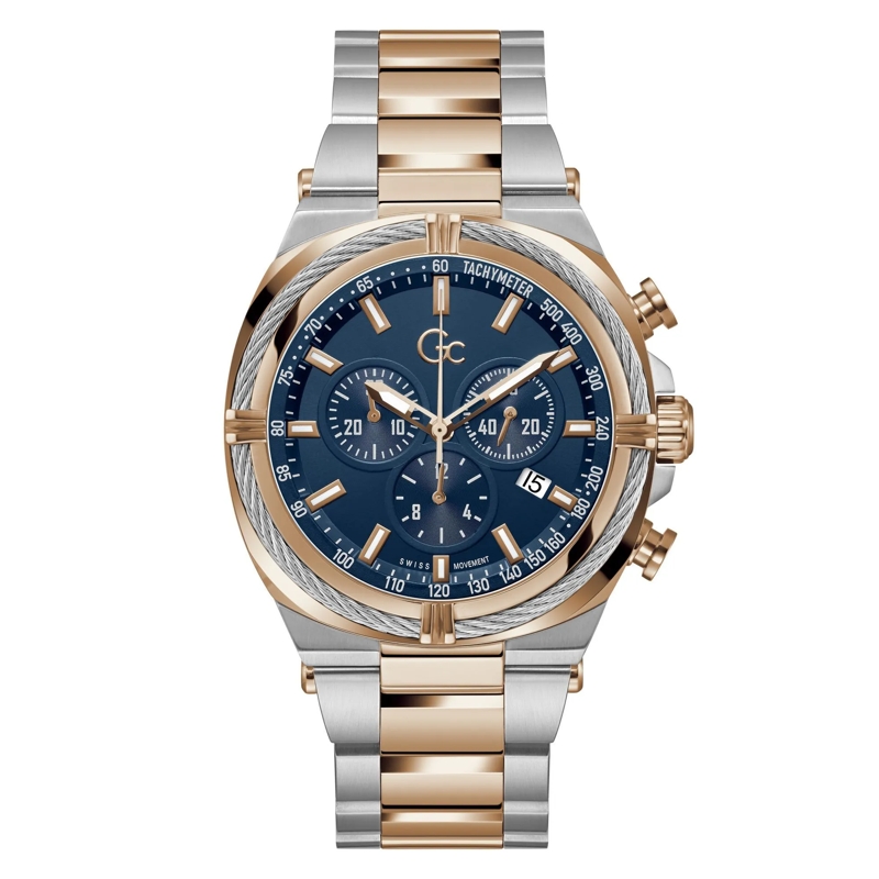 GC Quarzuhr Quarz-Chronographenuhr Gc Ironclass silber