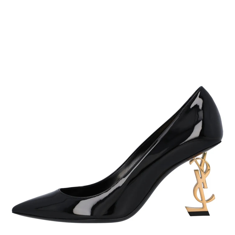 Saint Laurent Escarpins Opyum Patent Leather Pumps Black Black