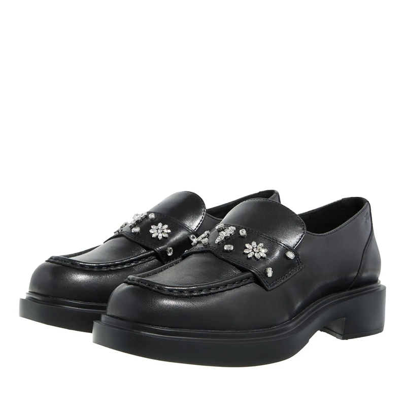 Karl Lagerfeld Mocassin Macie Florastone Loafer Black Lthr W/Silver(Image 3)
