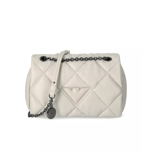 Emporio Armani Ivory Quilted Crossbody Bag White Sac à bandoulière