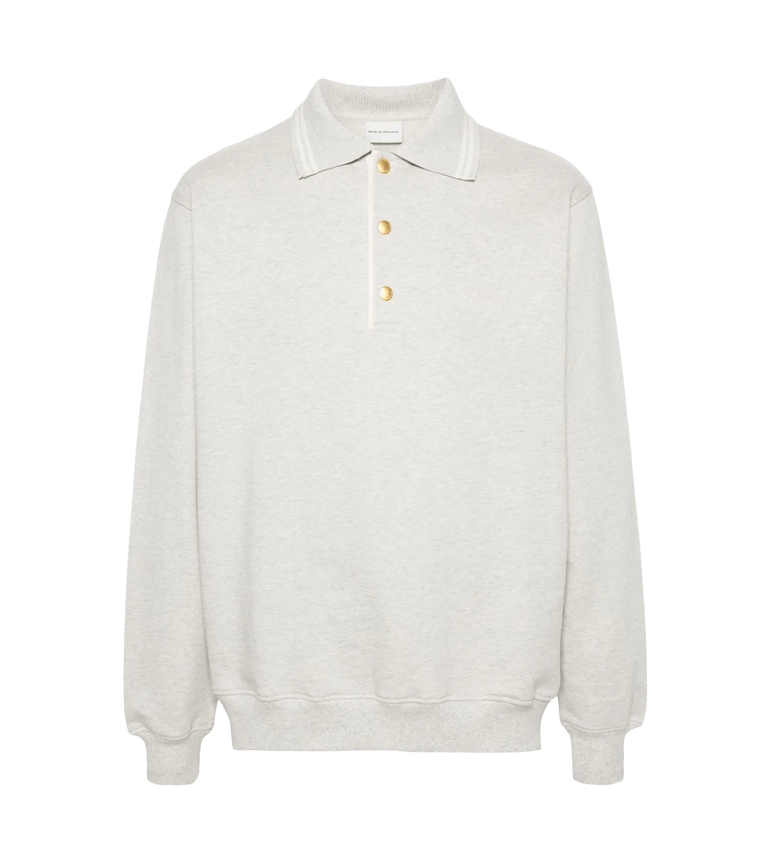 Drôle De Monsieur - Pullover mit Logo-Stickerei - Größe XL - grau