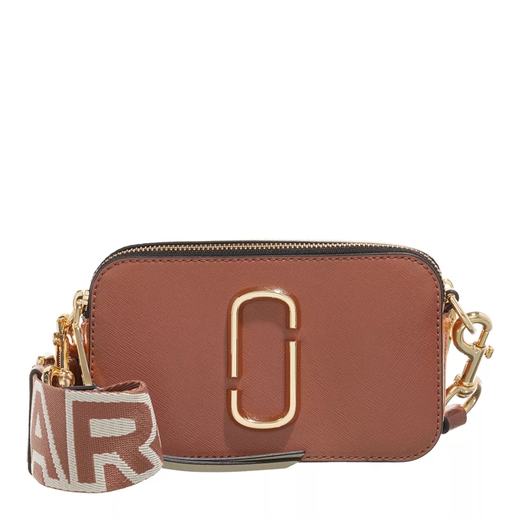 Marc Jacobs Argan Oil Leather Snapshot Bag in Brown