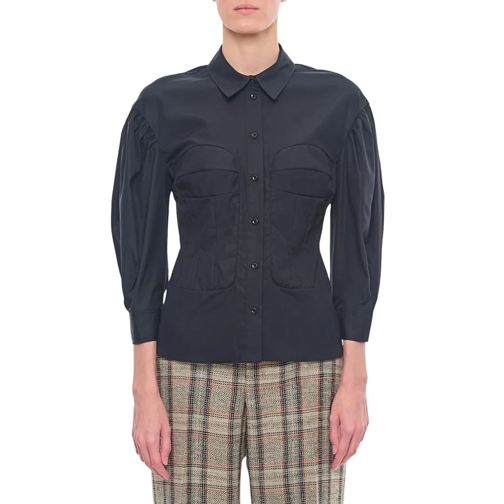 Simone Rocha Hemden Corset Seaming Shirt Blue