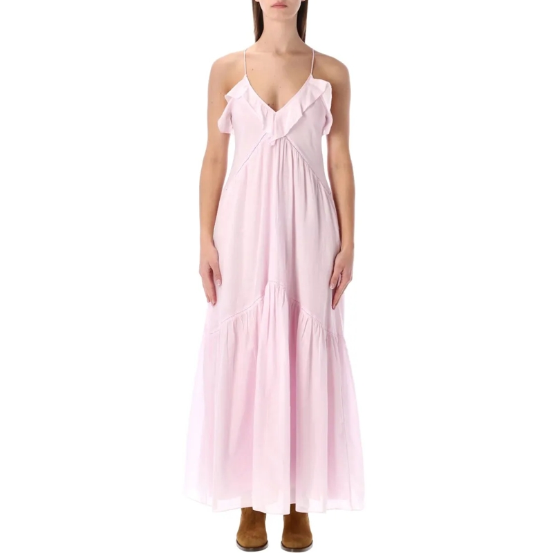 Etoile Isabel Marant  Vasma Organic Cotton Voile Dress Pink